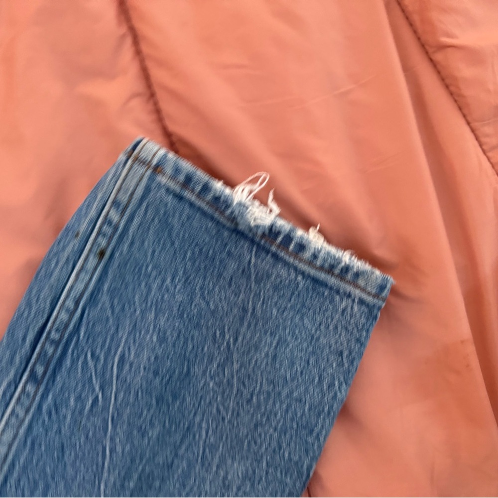 Abercrombie and Fitch Blue Distressed Straight Leg Jeans - Picture 4 of 10